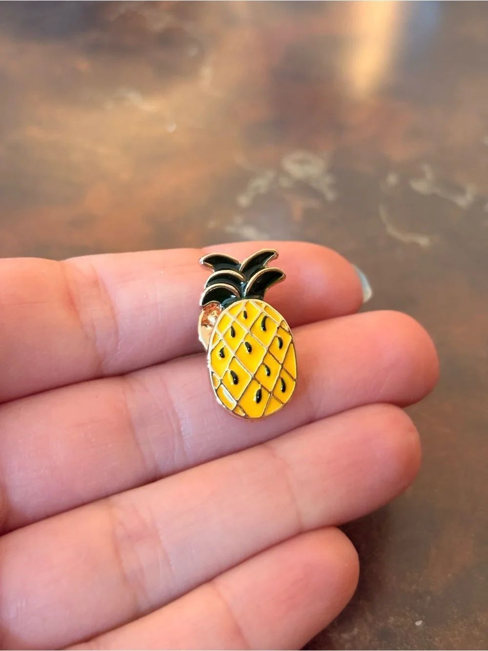 Pineapple Enamel Lapel Pin - Yellow & Green Women Jewelry